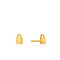 Gold Padlock Stud Earrings